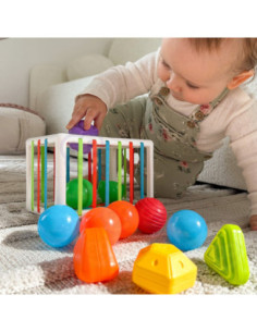 WOOPIE BABY Elastingas jutiminis kubas rūšiuoklė vaikams Spalvingi 13 dalių 2