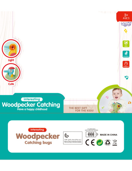 WOOPIE Gra Zręcznościowa Złap Robaka + 2 Dziecioły