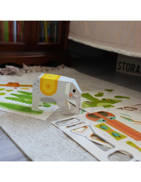 WOOPIE ART&FUN Zestaw Kreatywny Origami 3D Zrób to Sam 10 Zwierzaków