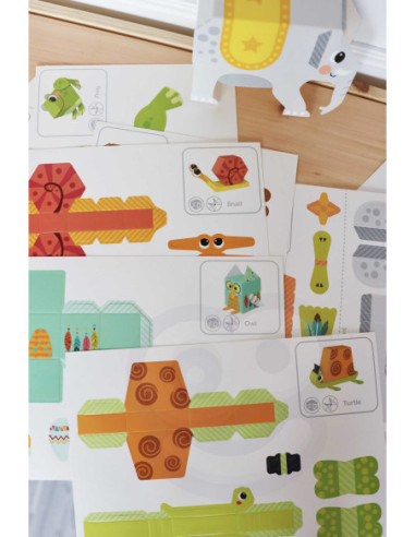 WOOPIE ART&FUN Zestaw Kreatywny Origami 3D Zrób to Sam 10 Zwierzaków