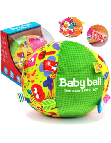 WOOPIE Miękka Sensoryczna Piłka z Wszywkami dla Malucha + Dźwięk