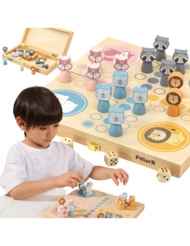 Viga PolarB Drewniana gra Ludo Chińczyk
