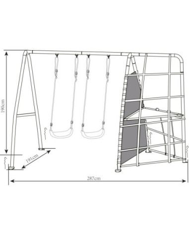 AXI Rodzinne Centrum Sportowe Huśtawki Siatka do Wspinaczki