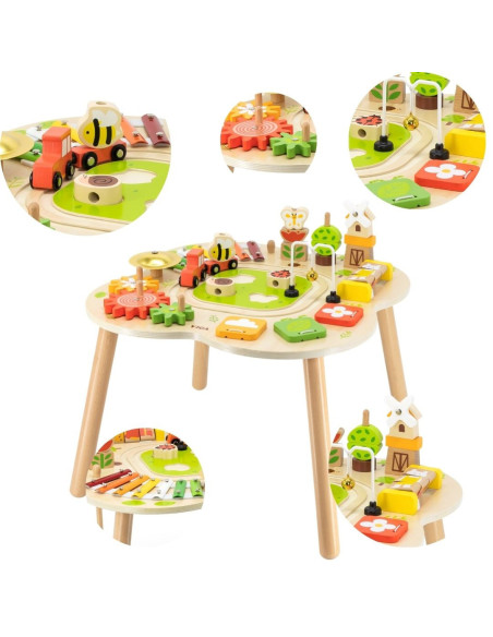 Viga PolarB Stół Stolik Edukacyjny Aktywności Piramidka Cymbałki Sensoryka Montessori