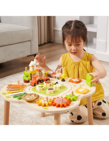 Viga PolarB Stół Stolik Edukacyjny Aktywności Piramidka Cymbałki Sensoryka Montessori