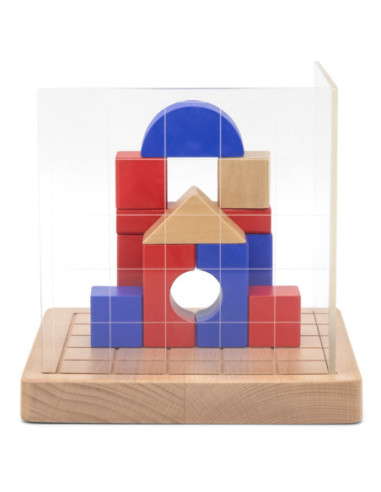 Viga Drewniana Gra Budowanie Klocki 3D Montessori