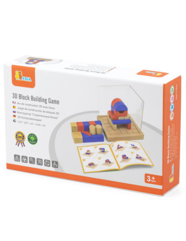 Viga Drewniana Gra Budowanie Klocki 3D Montessori
