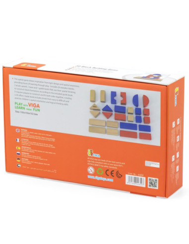 Viga Drewniana Gra Budowanie Klocki 3D Montessori