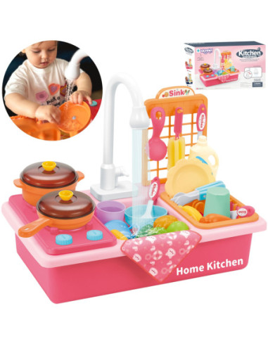 WOOPIE Zlewozmywak 2w1 Kuchnia dla Dzieci Różowa