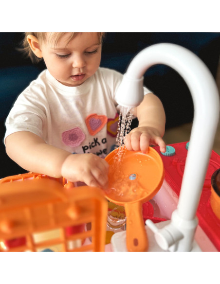 WOOPIE Zlewozmywak 2w1 Kuchnia dla Dzieci Różowa