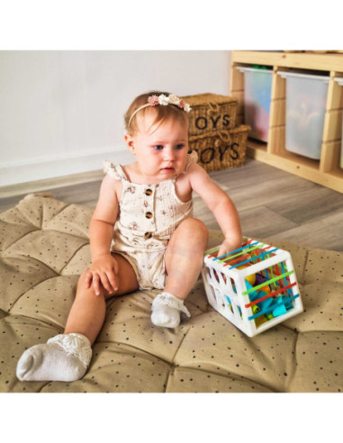 WOOPIE Elastyczna Kostka Sensoryczna Sorter dla Dzieci Kolorowe Kształty Alfabet 15 el.