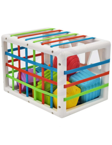 WOOPIE Elastyczna Kostka Sensoryczna Sorter dla Dzieci Kolorowe Kształty Alfabet 15 el.