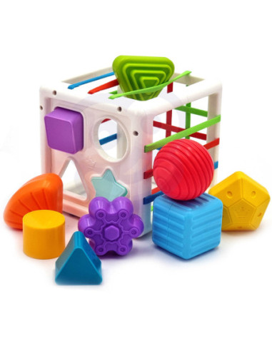 WOOPIE Elastyczna Kostka Sensoryczna Sorter dla Dzieci Kolorowe Kształty 11 el.