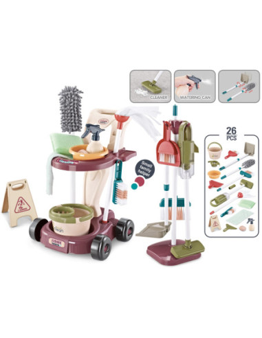 WOOPIE Zestaw do Sprzątania XXL Wózek 3w1