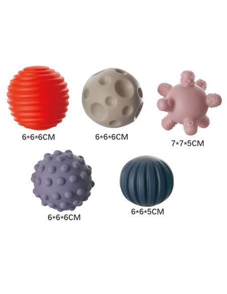 WOOPIE Klocki Sensoryczne do Ściskania 6 el.