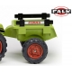 FALK Traktor CLAAS ARION zielony z przyczepą na pedały