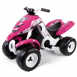 Smoby Quad X-Power różowy 6V akumulator