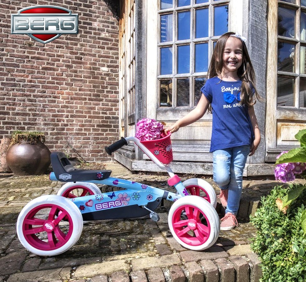 Gokart na pedały buzzy bloom ciche koła 2-5 lat do 30 kg