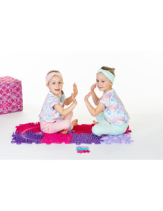 WOOPIE Mata Sensoryczna Ortopedyczna Puzzle 11 el. - Kolor Różowy/Fioletowy 2