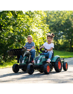 FALK Traktor Landini Niebieski na Pedały z Przyczepką od 3 Lat 2