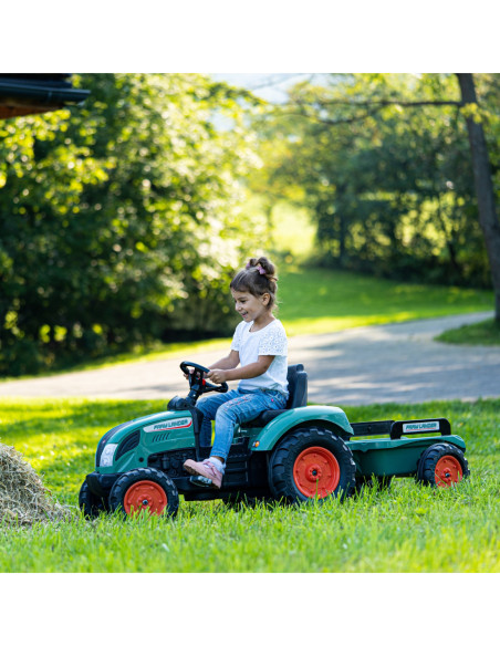 FALK Traktor Landini Niebieski na Pedały z Przyczepką od 3 Lat