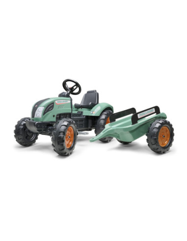 FALK Traktor Landini Niebieski na Pedały z Przyczepką od 3 Lat