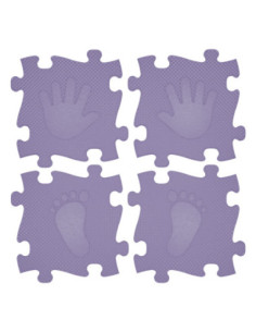 WOOPIE Mata Sensoryczna Ortopedyczna Puzzle Ręce i Nogi 16 el. - Kolor Fioletowy 2