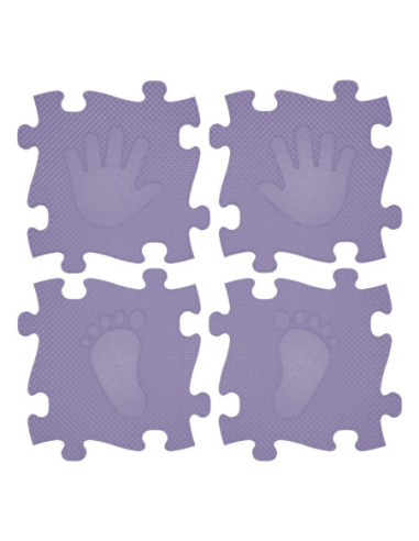 WOOPIE Mata Sensoryczna Ortopedyczna Puzzle Ręce i Nogi 16 el. - Kolor Fioletowy