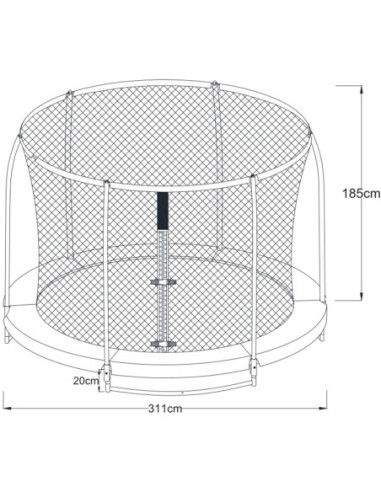 Axi Trampolina Bostonn 305 cm + Siatka