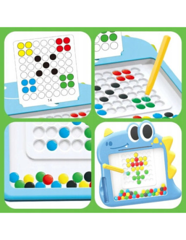WOOPIE Tablica Magnetyczna dla Dzieci Montessori MagPad Dinozaur