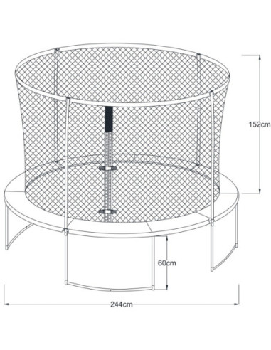 Axi Trampolina Bostonn 244 cm + Siatka