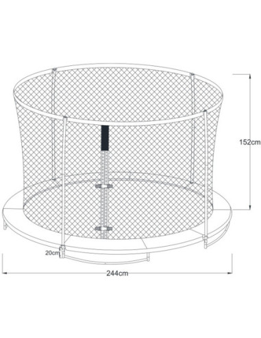 Axi Trampolina Bostonn 244 cm + Siatka