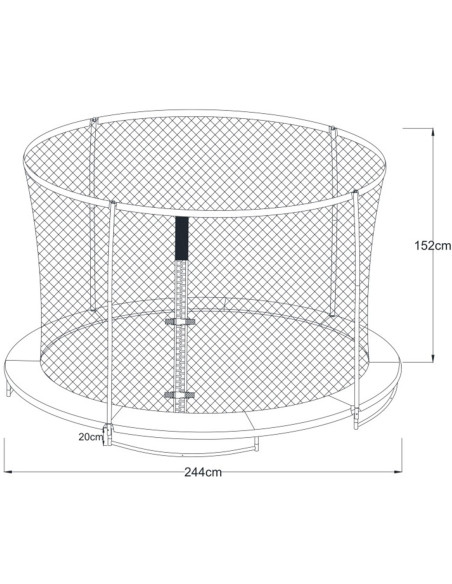 Axi Trampolina Bostonn 244 cm + Siatka