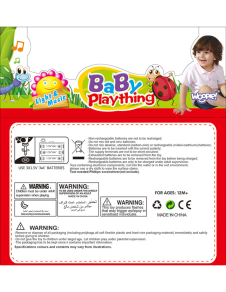 WOOPIE Zabawka Interaktywna do Raczkowania Biedronka