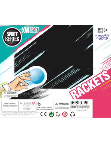 WOOPIE Gra Zręcznościowa CATCH BALL 2 Paletki + 2 Piłki