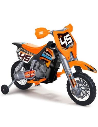Feber Motocykl Cross Pomarańczowy na Akumulator 6V dla Dzieci