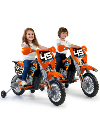Feber Motocykl Cross Pomarańczowy na Akumulator 6V dla Dzieci