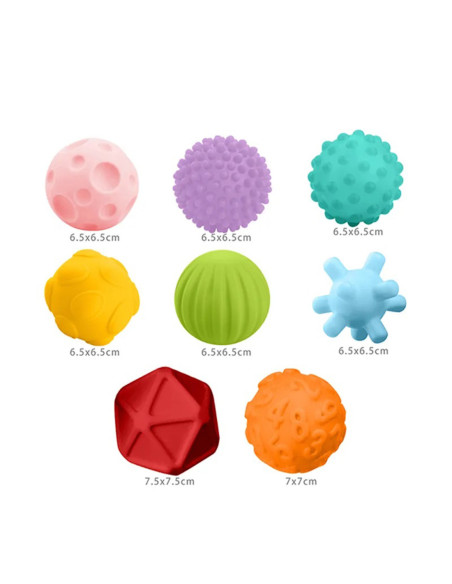 WOOPIE Klocki Sensoryczne do Ściskania 8 el.