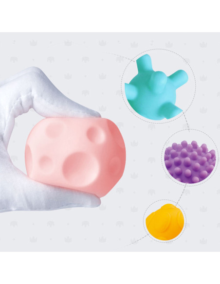 WOOPIE Klocki Sensoryczne do Ściskania 6 el.