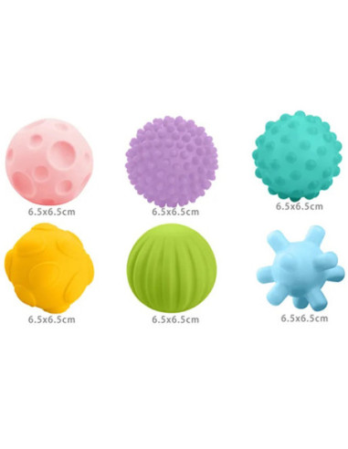 WOOPIE Klocki Sensoryczne do Ściskania 6 el.