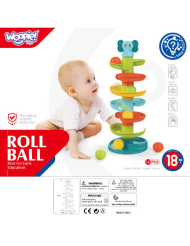 WOOPIE Kulodrom Tor Kulkowy Zestaw Spirala + 3 Kulki