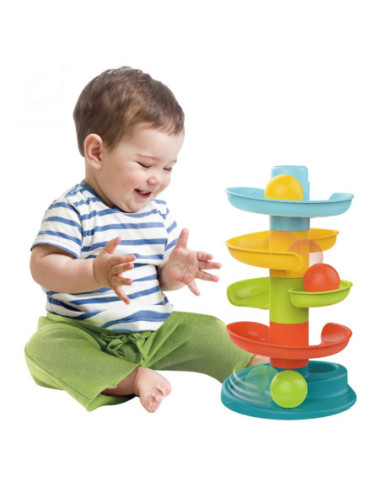 WOOPIE Kulodrom Tor Kulkowy Zestaw Spirala + 3 Kulki