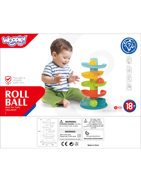 WOOPIE Kulodrom Tor Kulkowy Zestaw Spirala + 3 Kulki