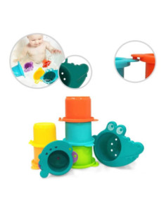 Woopie Baby Bath Crocodile Overflow Cups - Toy 2