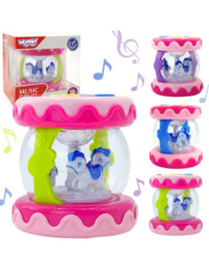 WOOPIE Bębenek Pozytywka ze Światłem Zabawka Muzyczna dla Niemowląt