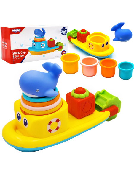 WOOPIE Zabawka Wodna Statek Wieloryb Kubeczki Przelewowe