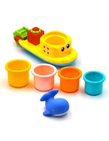 WOOPIE Zabawka Wodna Statek Wieloryb Kubeczki Przelewowe