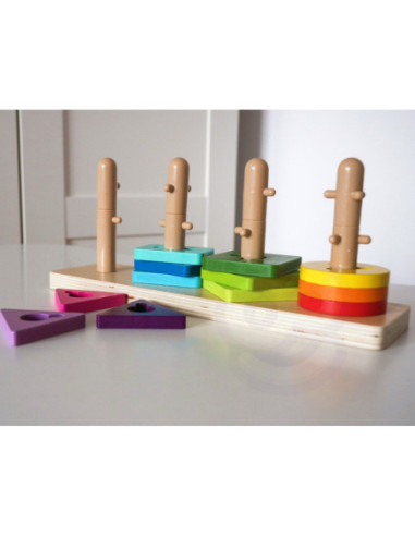 TOOKY TOY Sorter Kształtów z Kolorowymi Blokami
