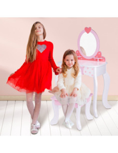 TOOKY TOY Drewniana Toaletka Dziecięca z Krzeszłem 2