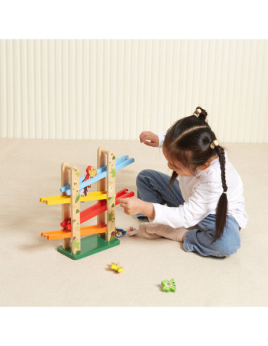 VIGA Drewniana Zjeżdżalnia dla zwierzątek Dżungla